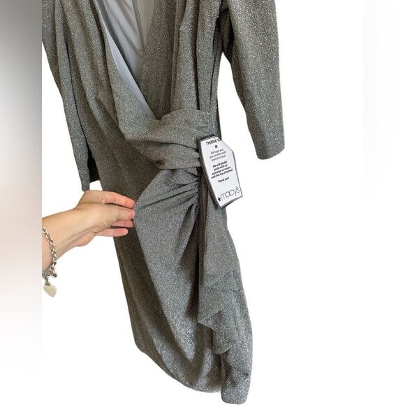 Betsy & Adam Glitter-Knit Sheath Dress, Size 20W - Picture 4 of 10